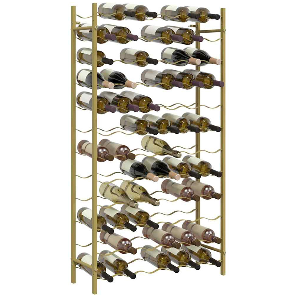 vidaXL 72 Bottle Gold Freestanding Wine Rack Image 3