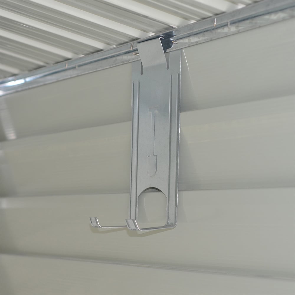 Living and Home 8.8 x 4.7ft Anthracite Steel Garden Storage Shed Image 4