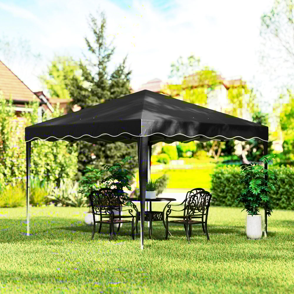 Outsunny 3 x 3m Black Pop Up Gazebo Marquee Tent with Carry Bag Image 3