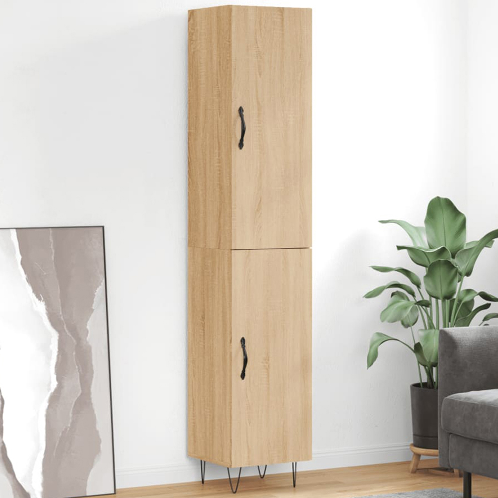 vidaXL 2 Door Sonoma Oak Highboard Image 1