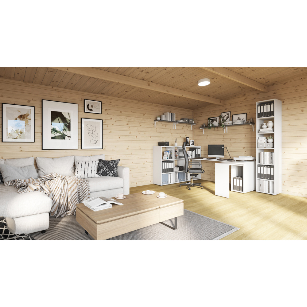 Power Sheds 16 x 8ft Centre Double Door Pent Log Cabin Image 3