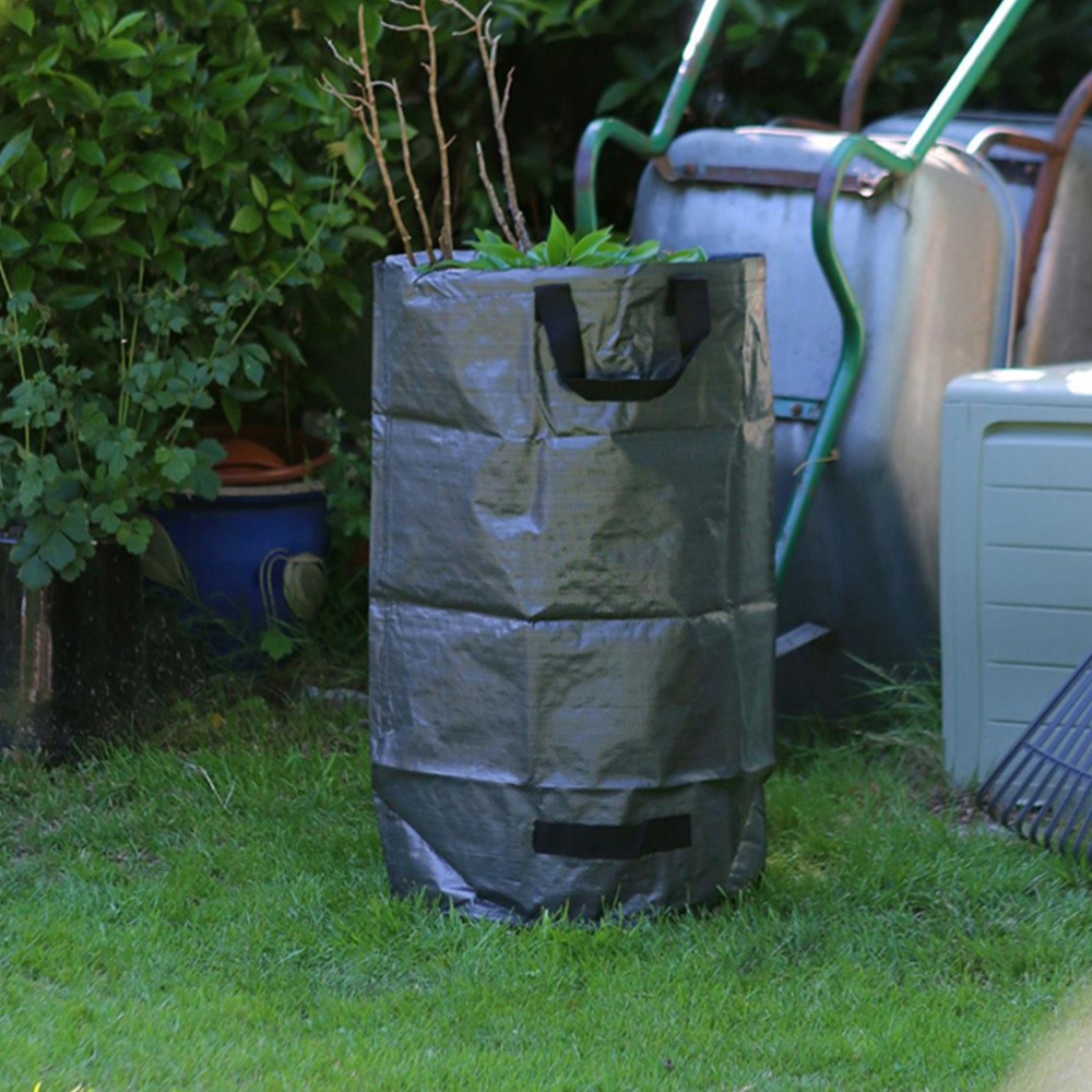 Harbour Housewares Black Heavy-Duty Garden Waste Bag 120L 2 Pack Image 2