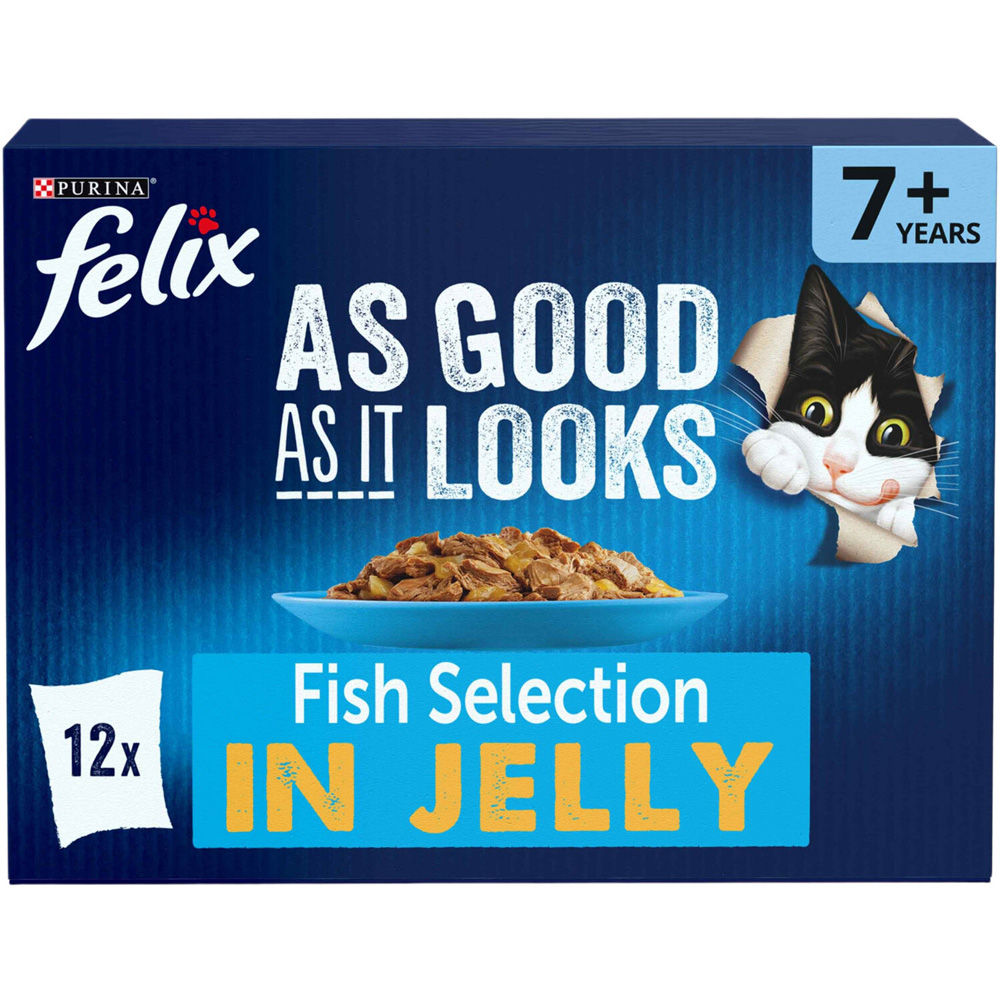 Felix As Good As It Looks Fish Selection in Jelly Senior Wet Cat Food Image 2