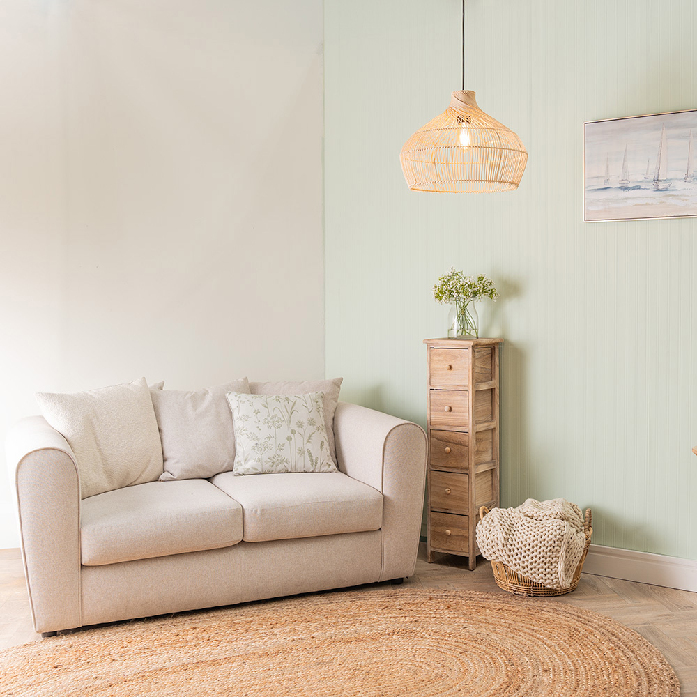 ValueLights Anais Natural Rattan Pendant Shade Image 6