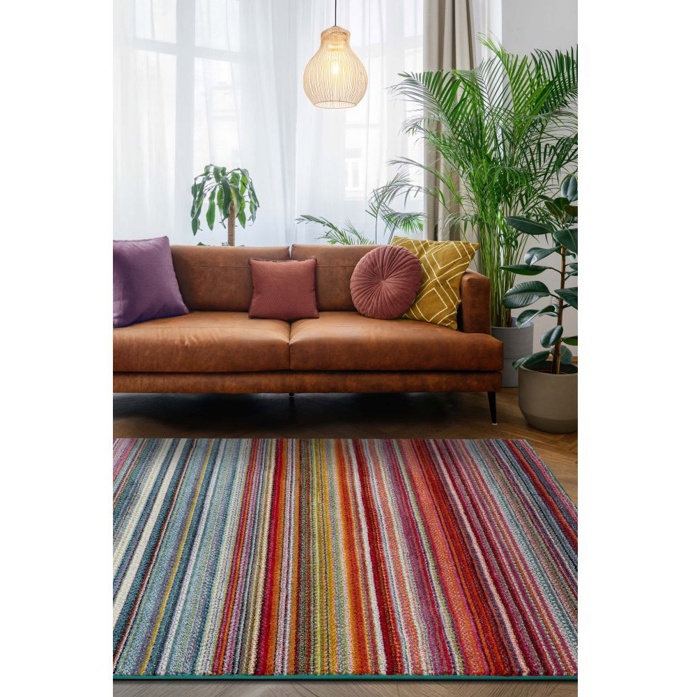 Homemaker New Villa Multicolour Stripe Rug 120 x 170cm Image 5