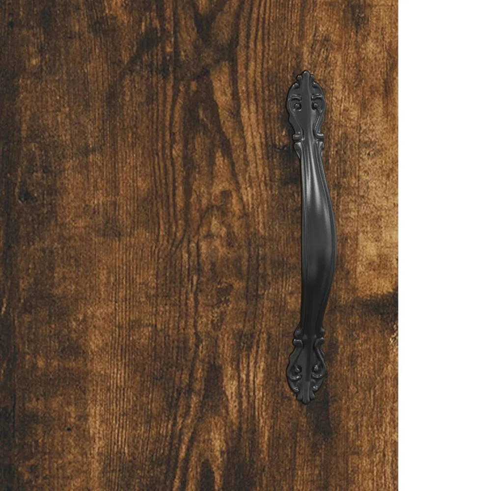 vidaXL Single Door Smoked Oak Sideboard Image 9
