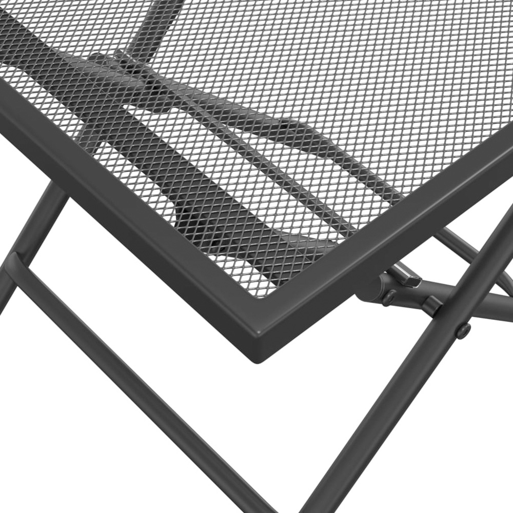 vidaXL Anthracite Steel Mesh Foldable Garden Table 38 x 38 x 38cm Image 7