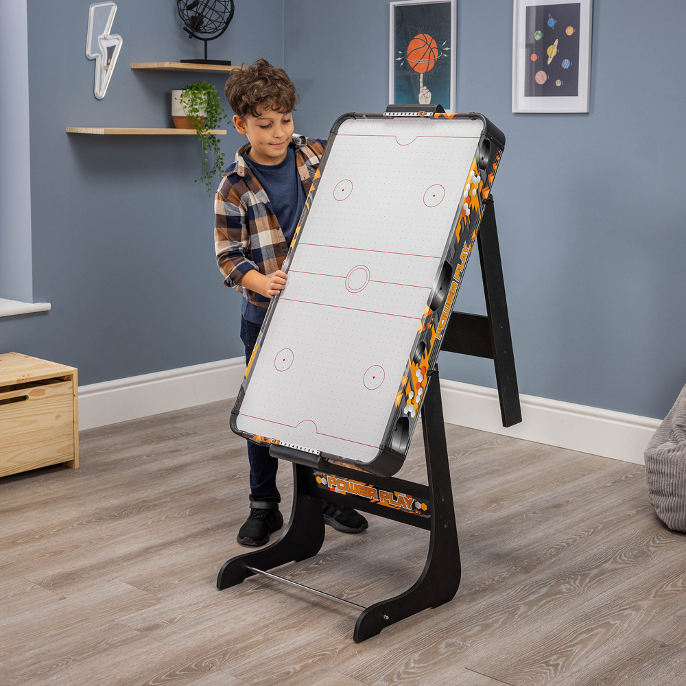 Toyrific Black Folding Air Hockey Table Family Game 3ft Image 5