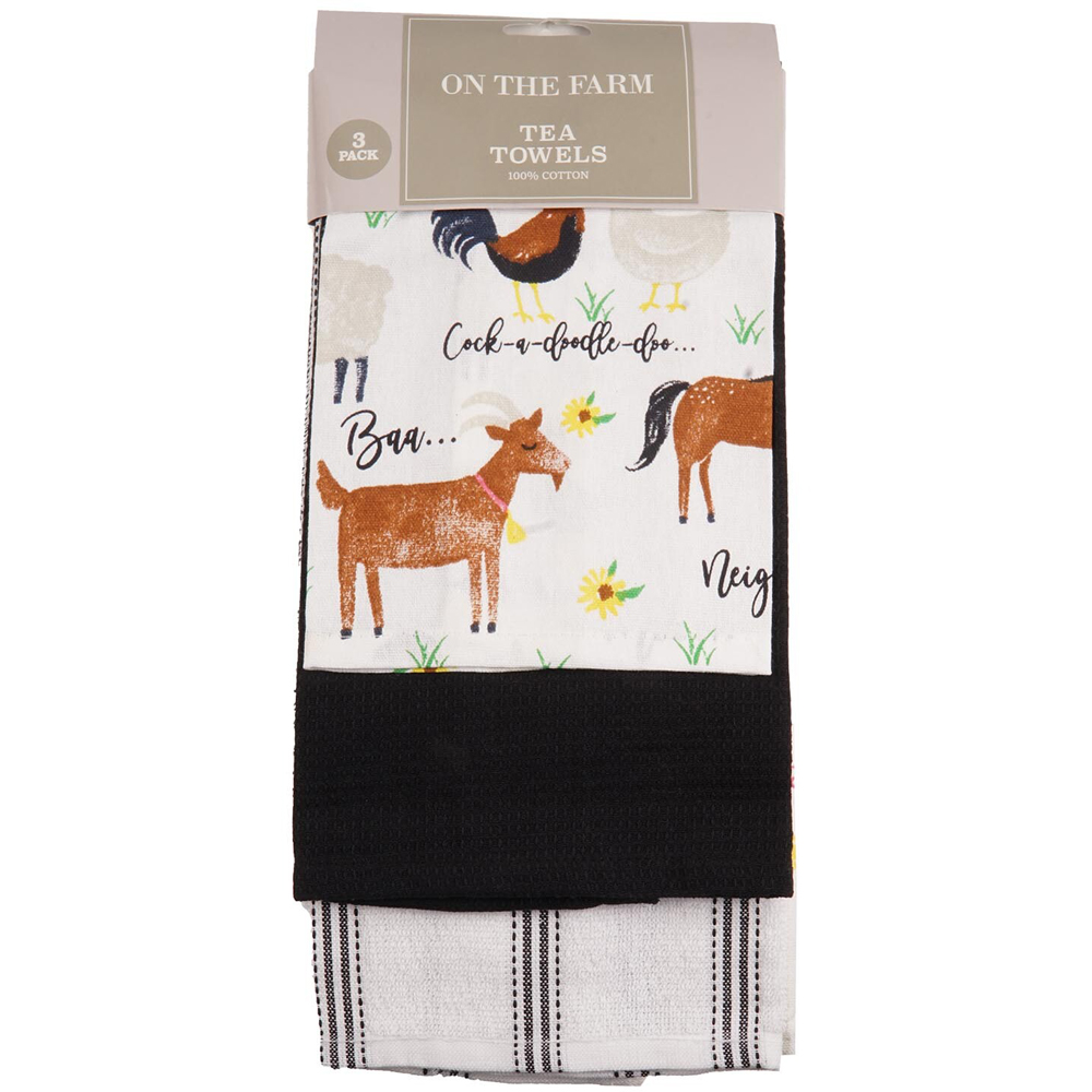 On The Farm Tea Towels 3 Pack Image