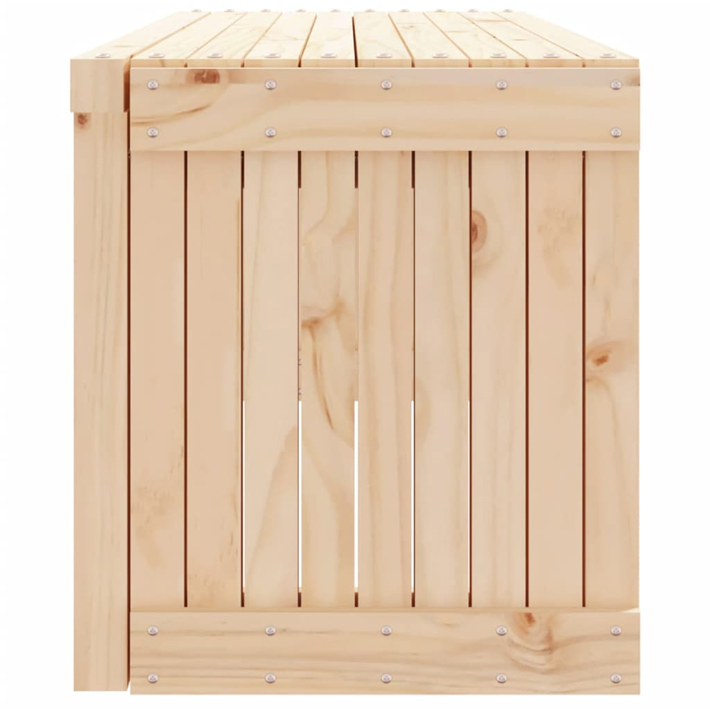vidaXL Brown Solid Pine Wood Extendable Garden Bench Image 5