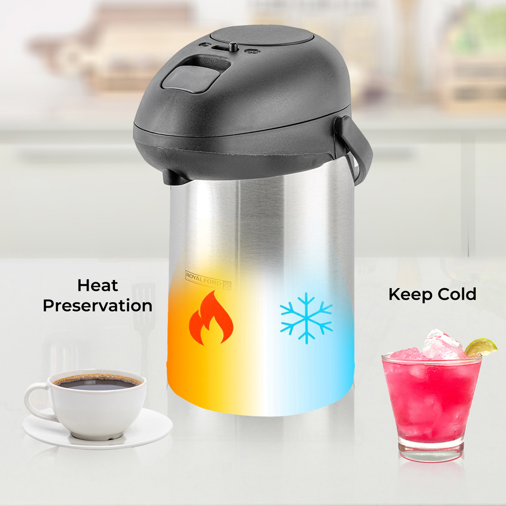 Royalford Stainless Steel Insulated Vacuum Thermal Flask 3L Image 4