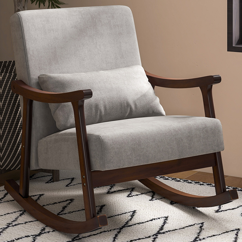 Costway Brown Nursery Rocking Accent Chair Wilko
