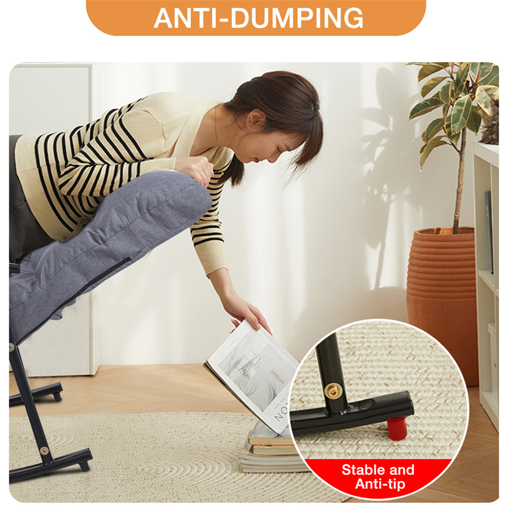 Furniture One Grey Adjustable Chaise Lounge Armchair Image 4