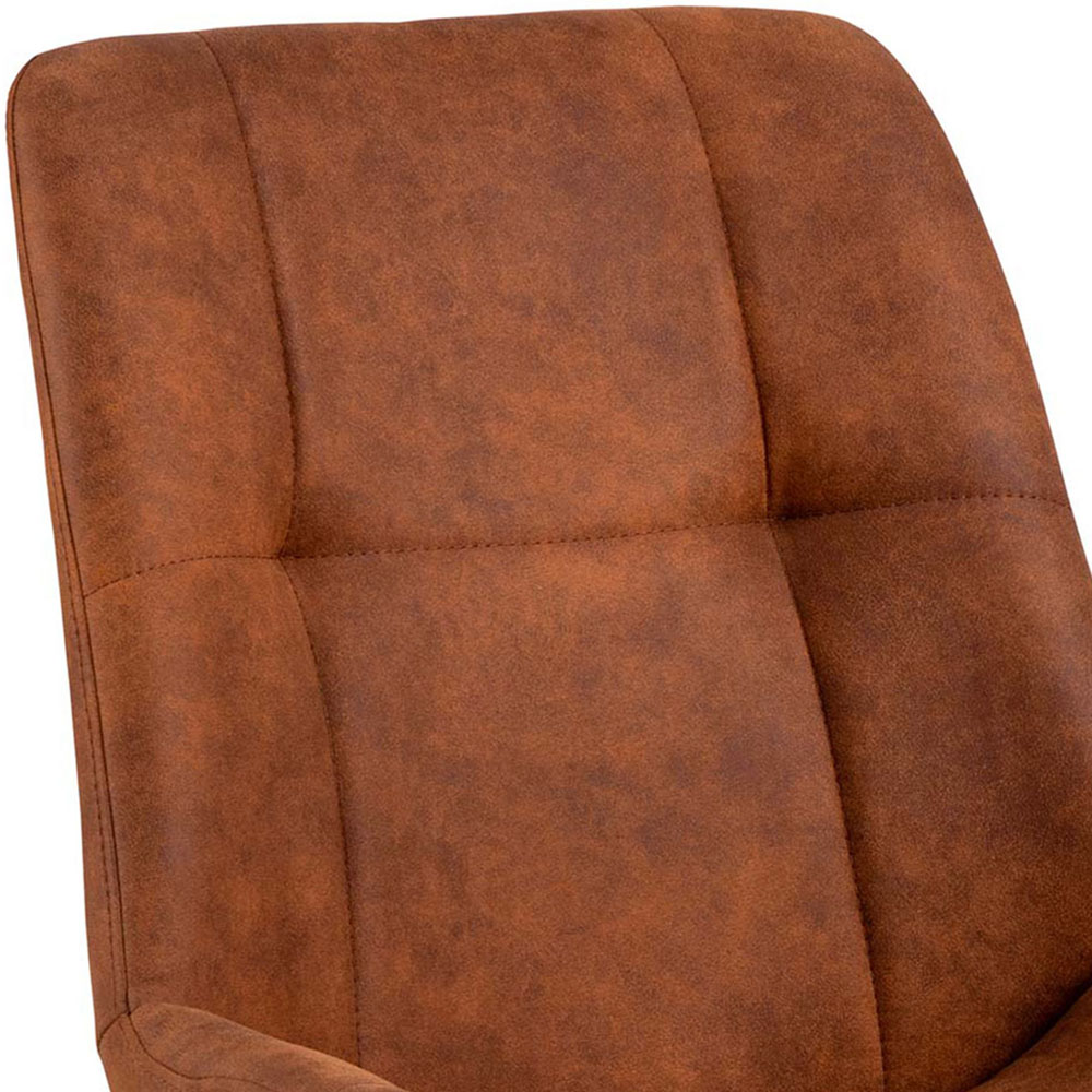 Florence Waylor Set of 2 Brown Fabric Dining Chair Image 5