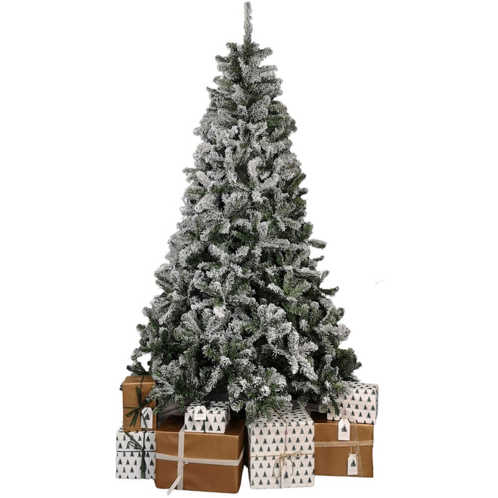 Samuel Alexander Snow Flocked Woodcote Spruce Artificial Christmas Tree 7ft Image 1