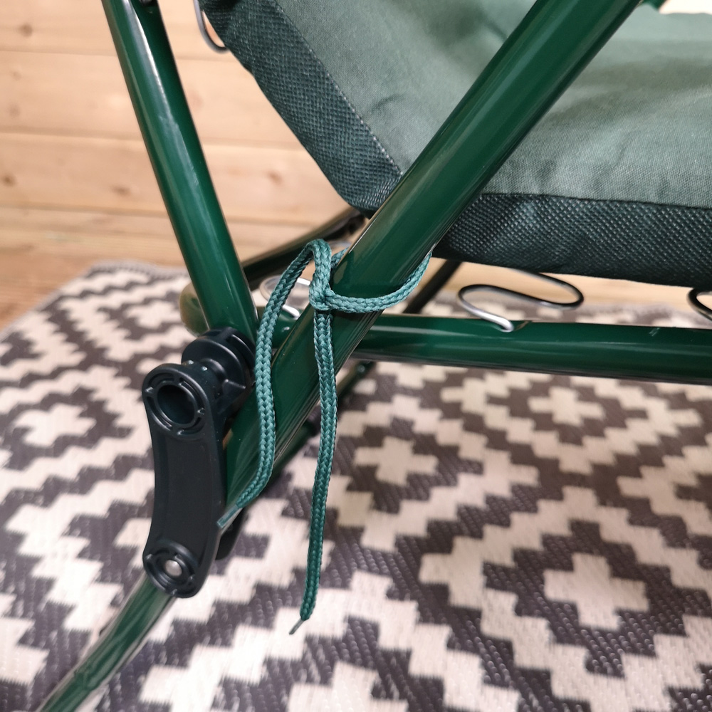 Samuel Alexander Plain Green Garden Patio Padded Recliner Sun Lounger Image 5