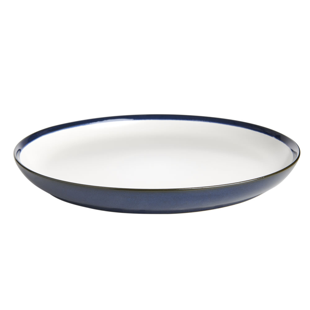 Wilko Dark Blue Reactive Glazed Dinner Plate Image 3