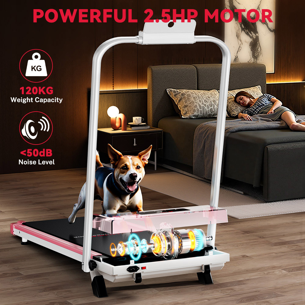 Rattrix Pink Manual Incline Foldable Treadmill Image 5