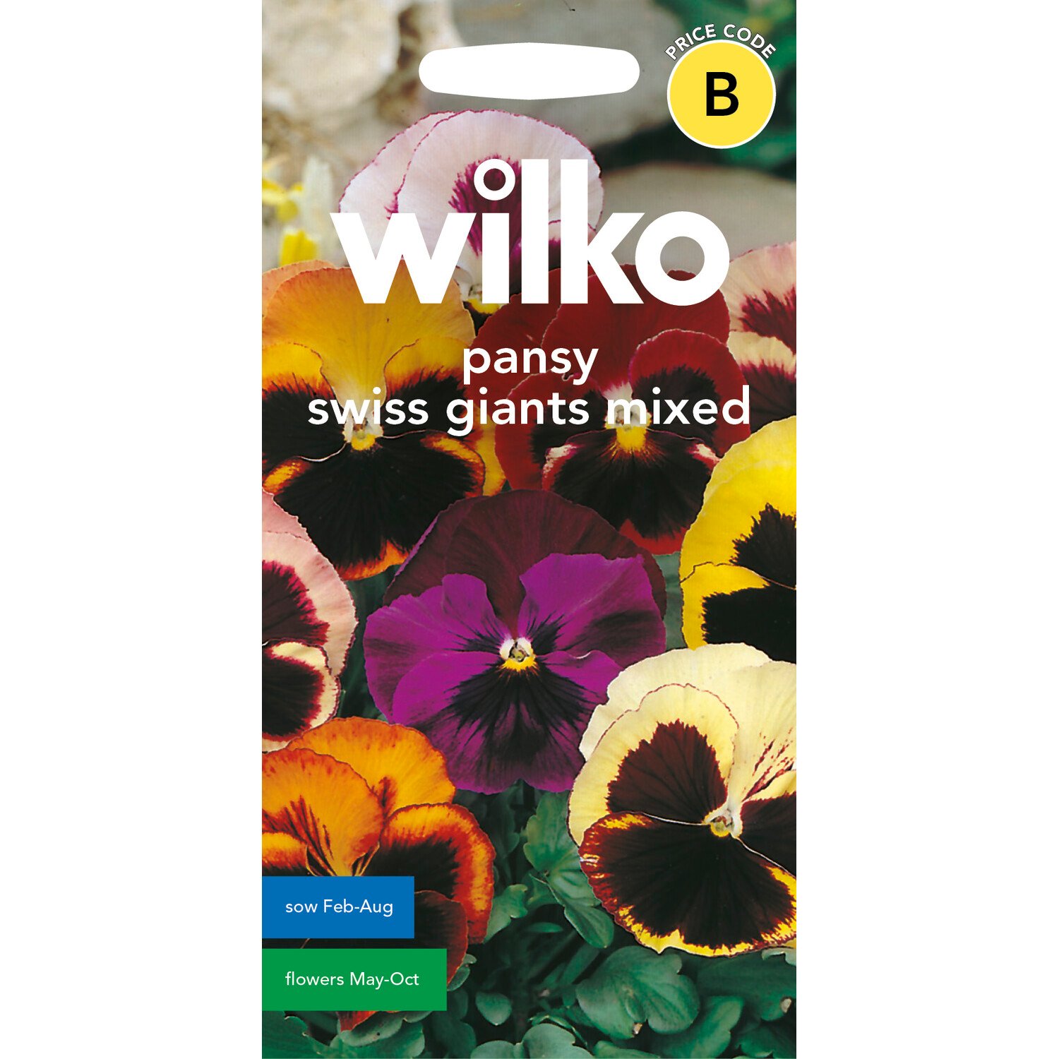 Wilko Pansy Swiss Giants Mixed Seeds Image 1
