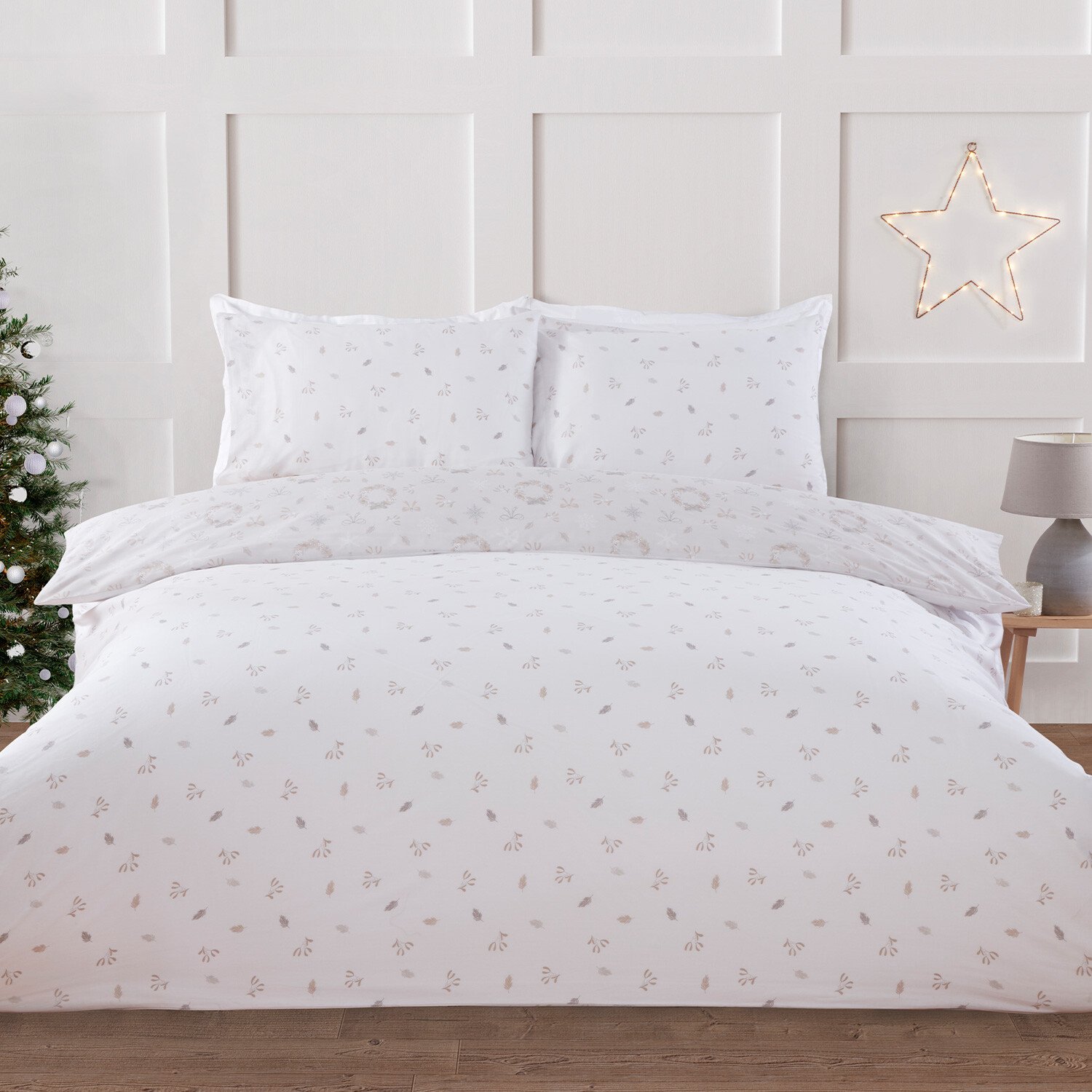 Mistletoe Wishes Duvet Set - Natural / King Image 2