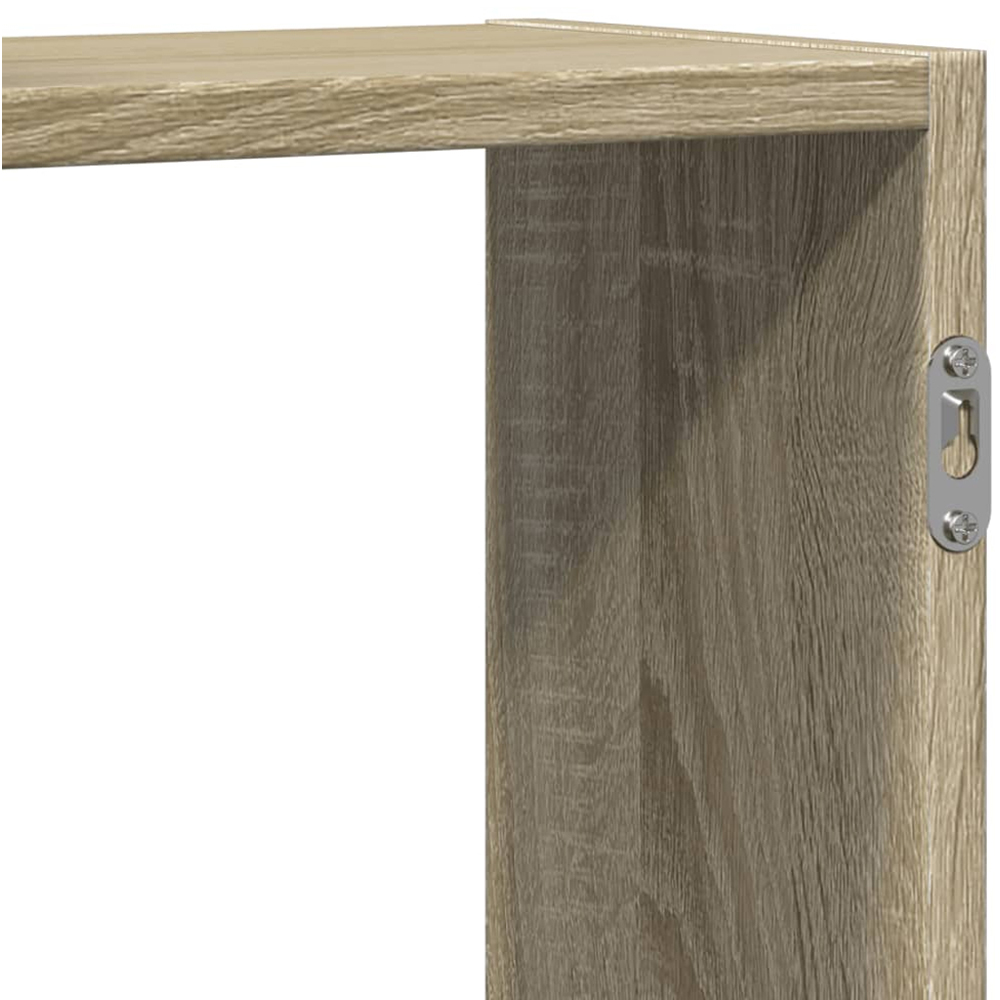 vidaXL 129 x 18 x 42cm Sonoma Oak Wall Shelf Image 7