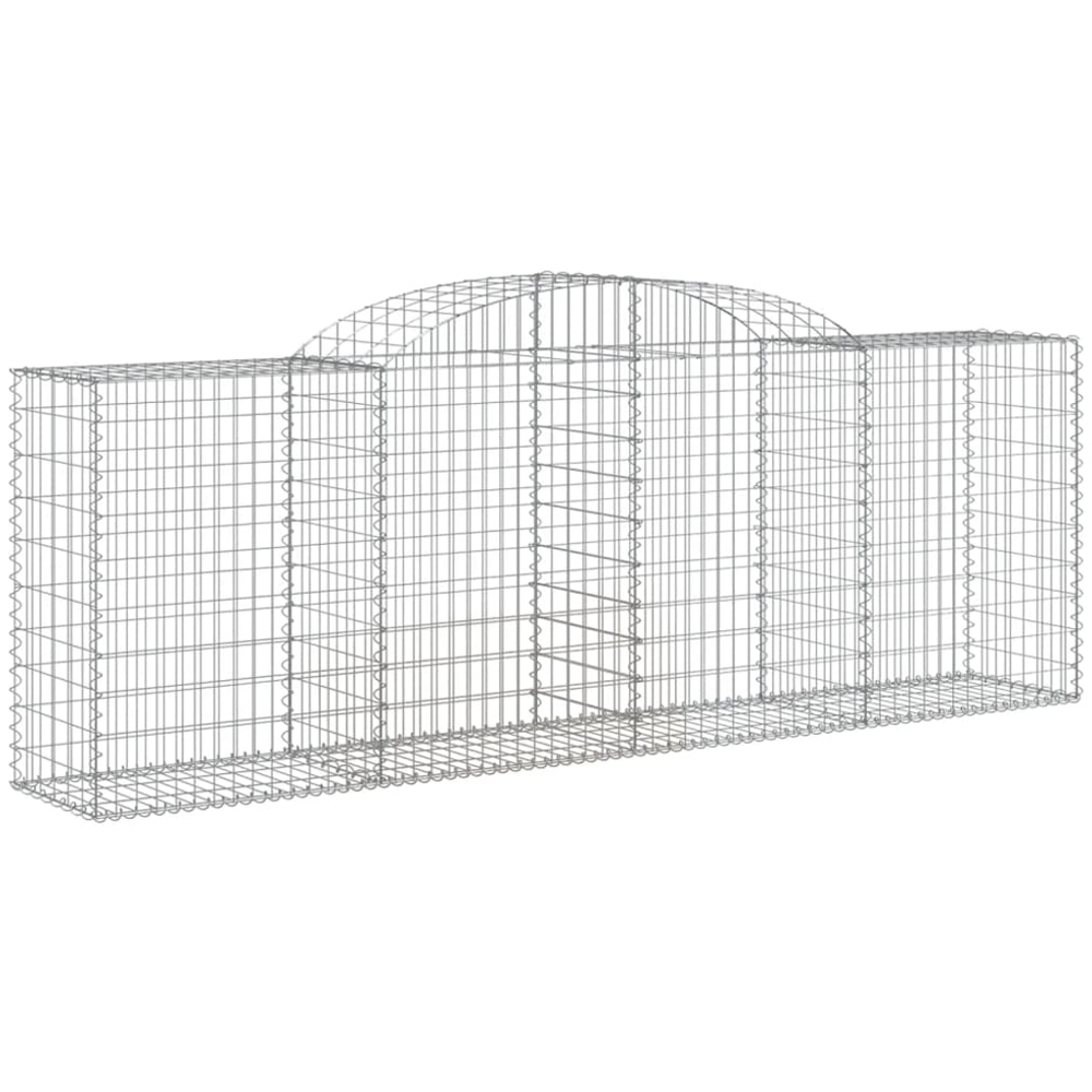 vidaXL Silver Galvanised Iron Gabion Basket 300 x 50 x 100/120cm 10 Pack Image 1