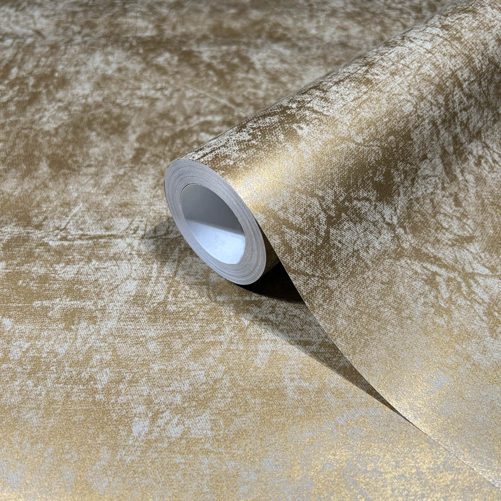 Galerie Industrial Effects Metallic Gold and Grey Wallpaper Image 2