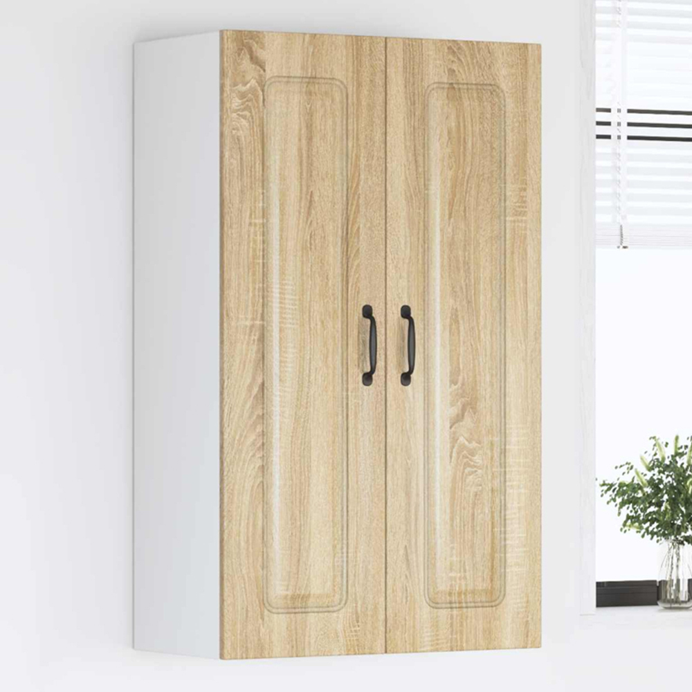 vidaXL 2 Door Sonoma Oak Kitchen Wall Cabinet Image 1