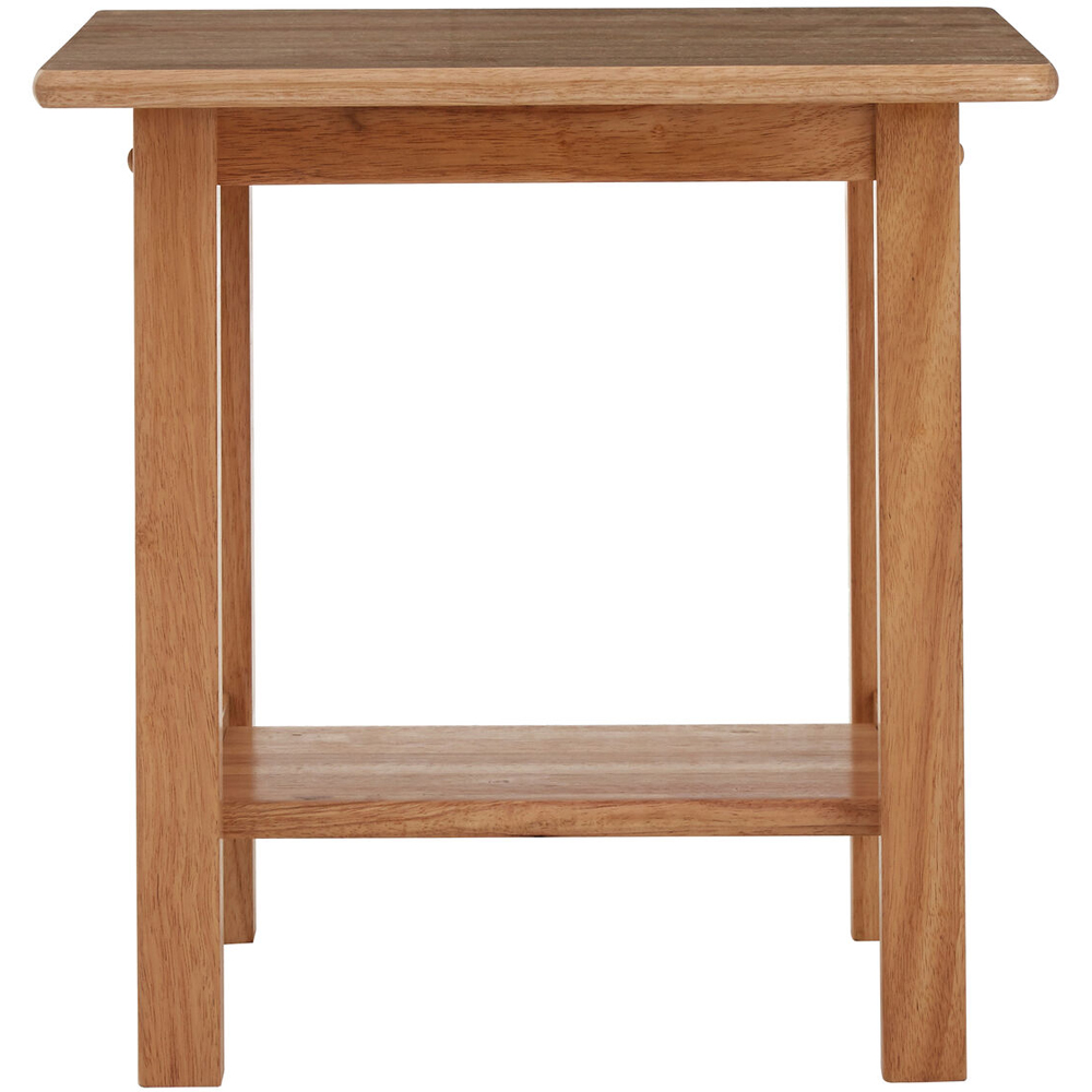 Premier Housewares Single Shelf Solid Wood Square Side Table Image 2