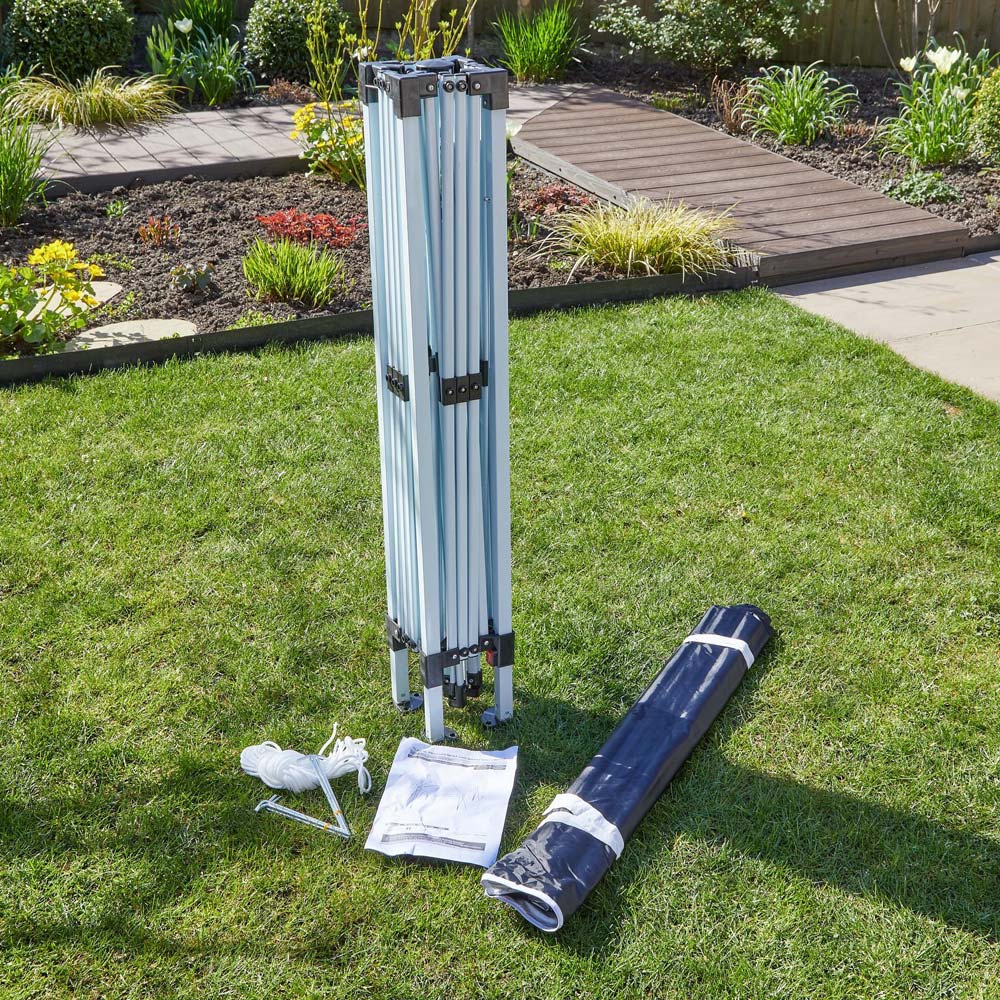 Home Source 2 x 2m Black Easy Up Garden Outdoor Gazebo with Bag Image 8