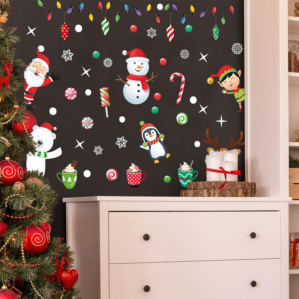 Walplus Halloween 64 Piece Xmas Friends Winterland Sticker Set Image 3