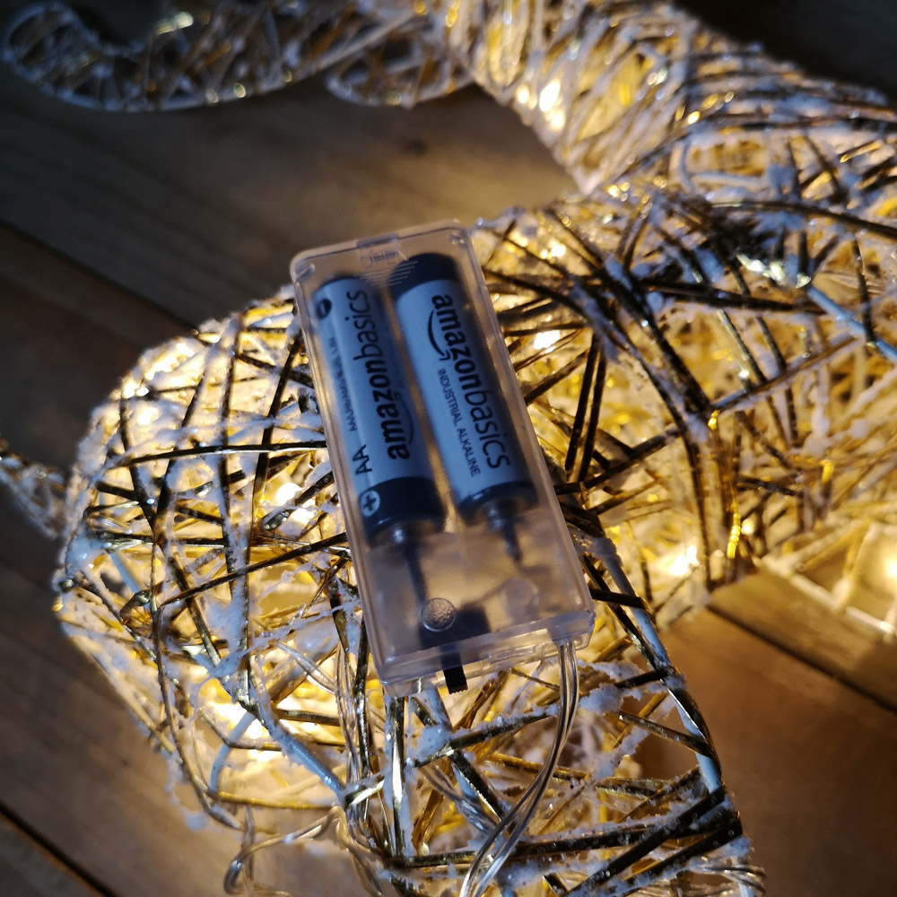 Samuel Alexander Gold Wicker Reindeer LED Christmas Decoration 50cm Image 4