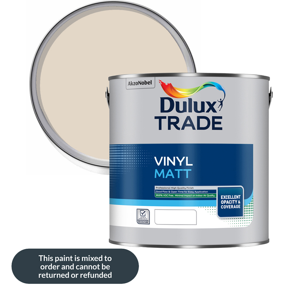 Dulux Trade Natural Hessian Walls and Ceilings Vinyl Matt Paint 2.5L Image 1