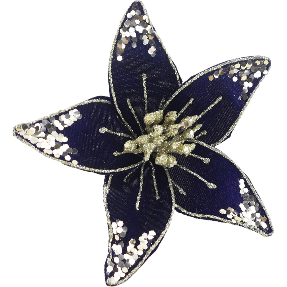 Gold Glitter Poinsettia Clip Image 5