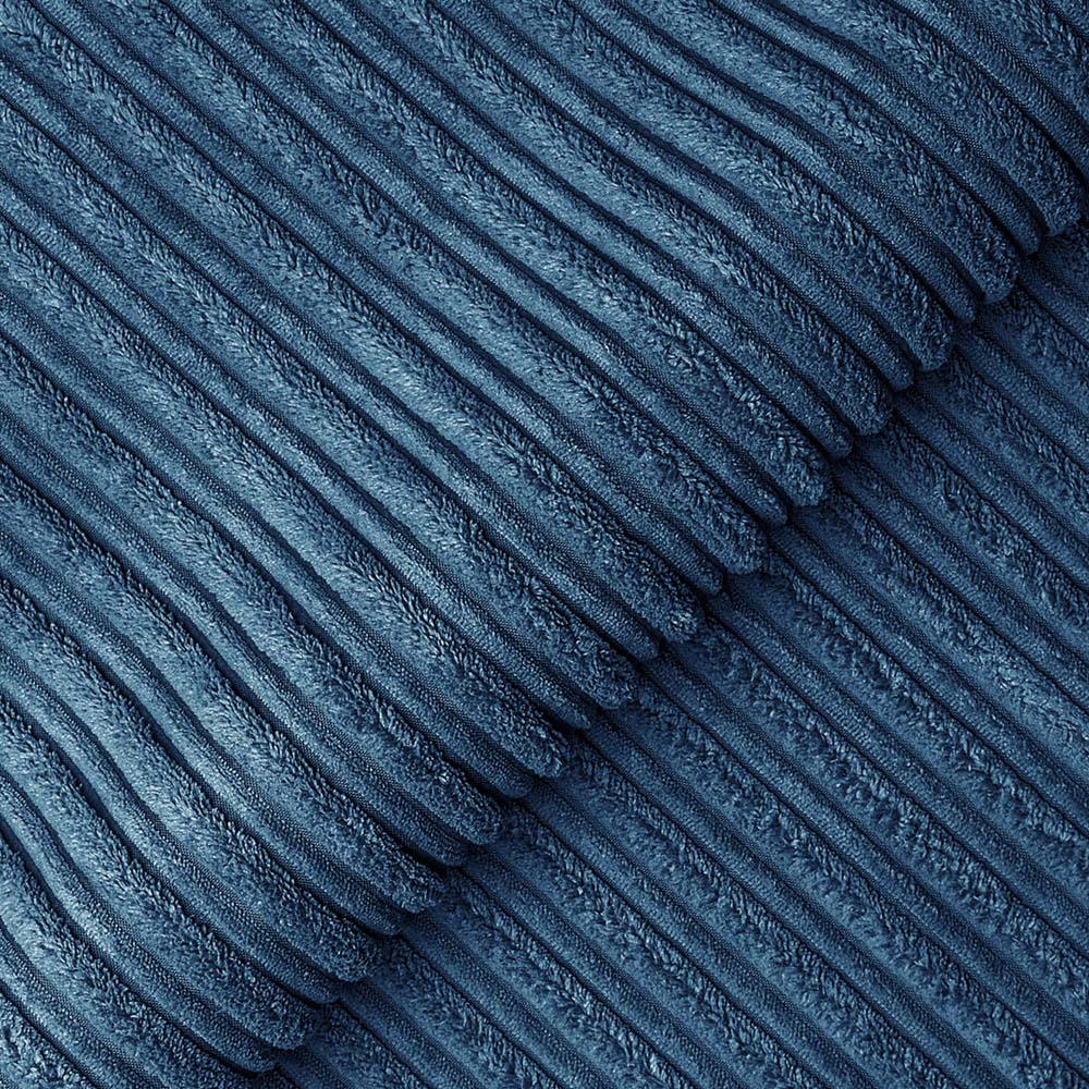 Luxor 4 Seater Marine Blue Jumbo Cord L-Shape Left Hand Corner Sofa Image 5