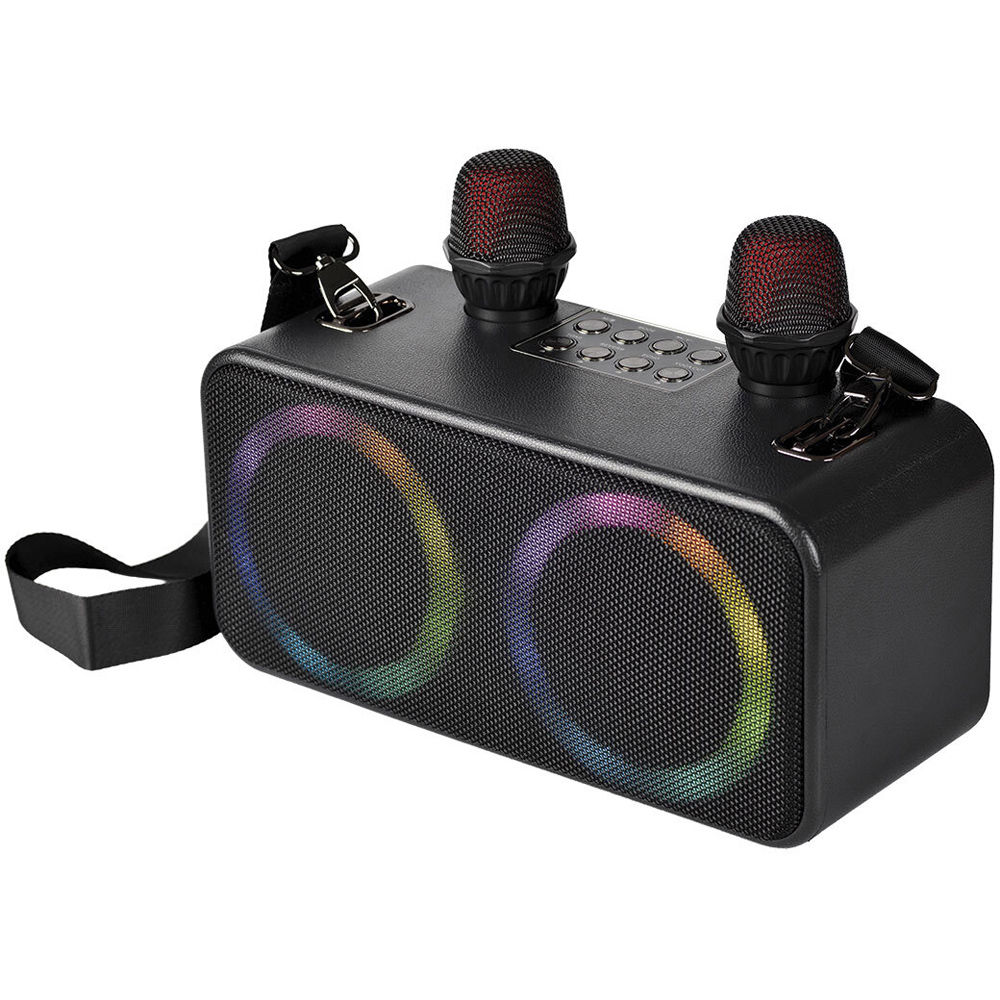 Sensei Karaoke Speaker with Dual Wireless Microphones Black Image 2