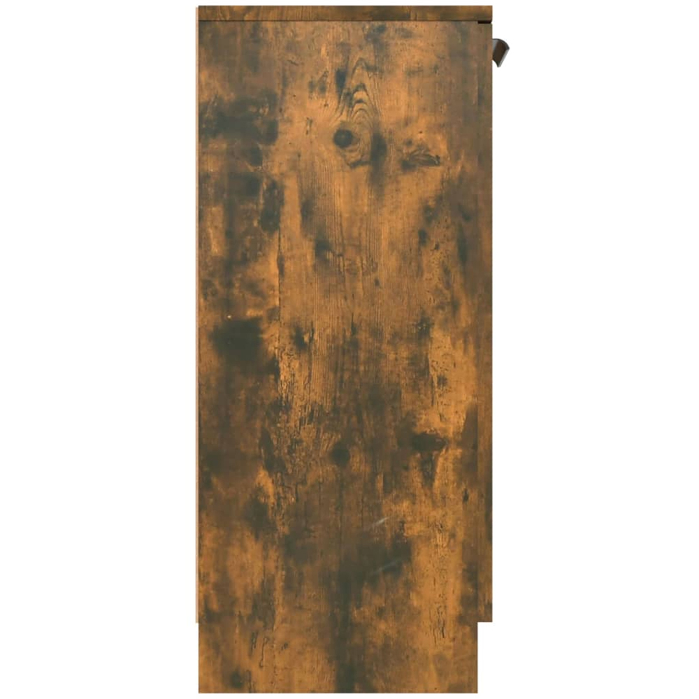 vidaXL 2 Door Single Drawer Smoked Oak Sideboard Image 6