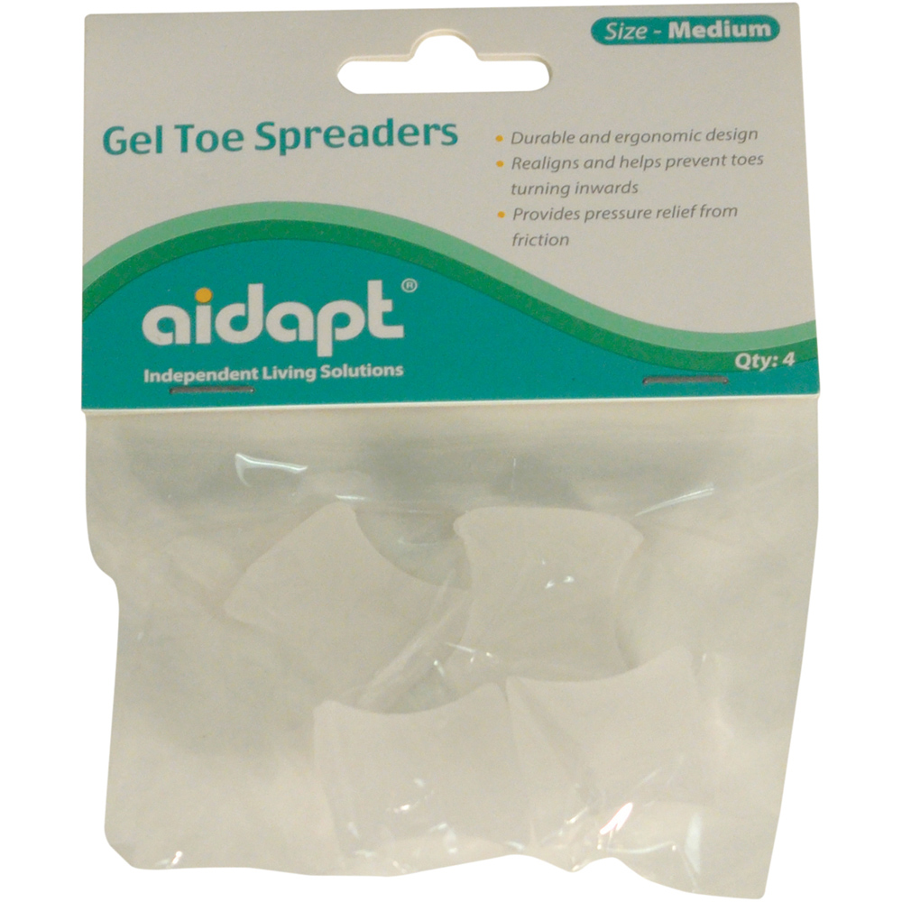 Aidapt Medium Gel Toe Spreaders 4 Pack Image 1