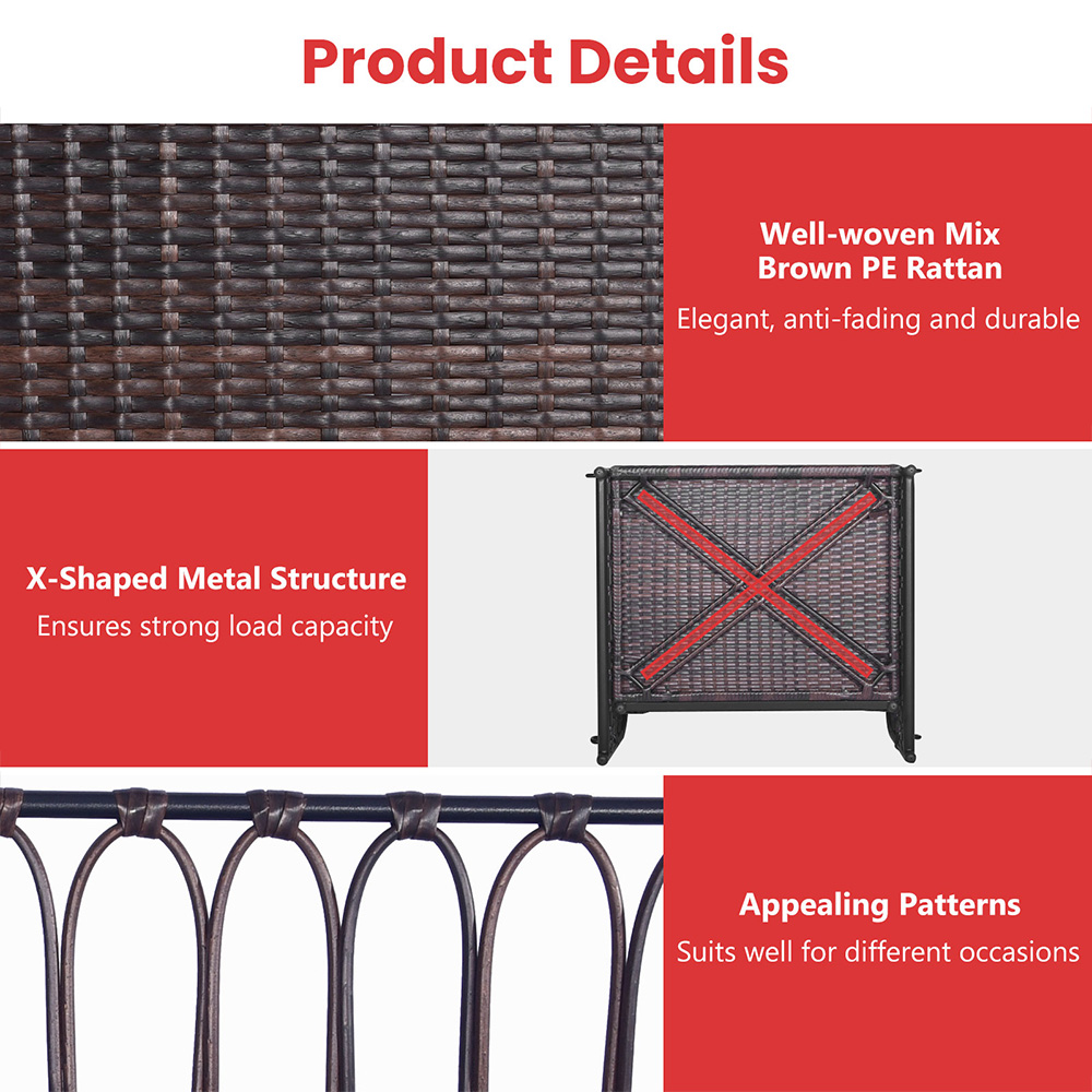 Costway Single Seater Red Garden Swing Chair Image 8