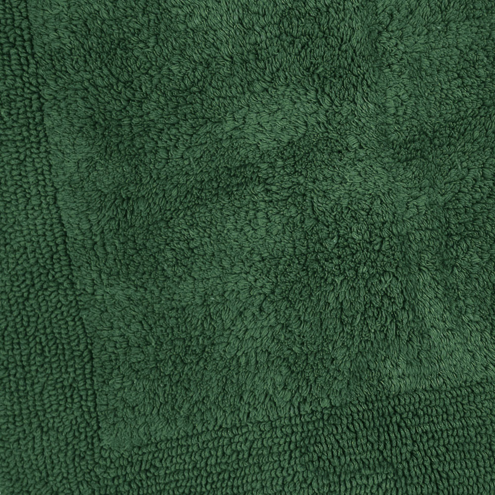 Allure Bath Fashions Luxury Reversible Dark Green Heavyweight Pedestal Toilet Mat 53 x 55cm Image 3