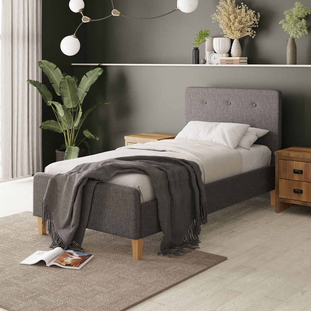 Ashbourne Bed Frame 90cm Grey Image 9