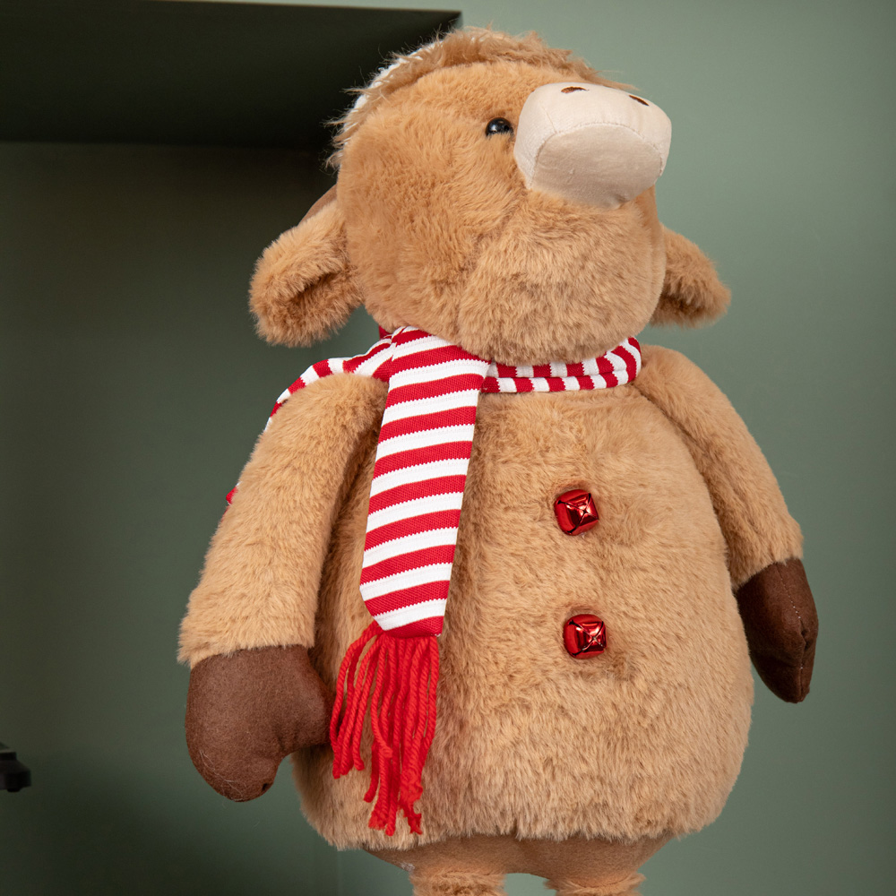Samuel Alexander Plush Standing Highland Boy Cow with Extendable Legs Christmas Decoration 84cm Image 5