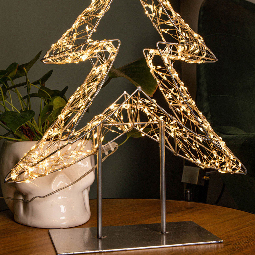 Samuel Alexander Warm White LED Dewdrop Christmas Tree on Metal Stand 1.5ft Image 3