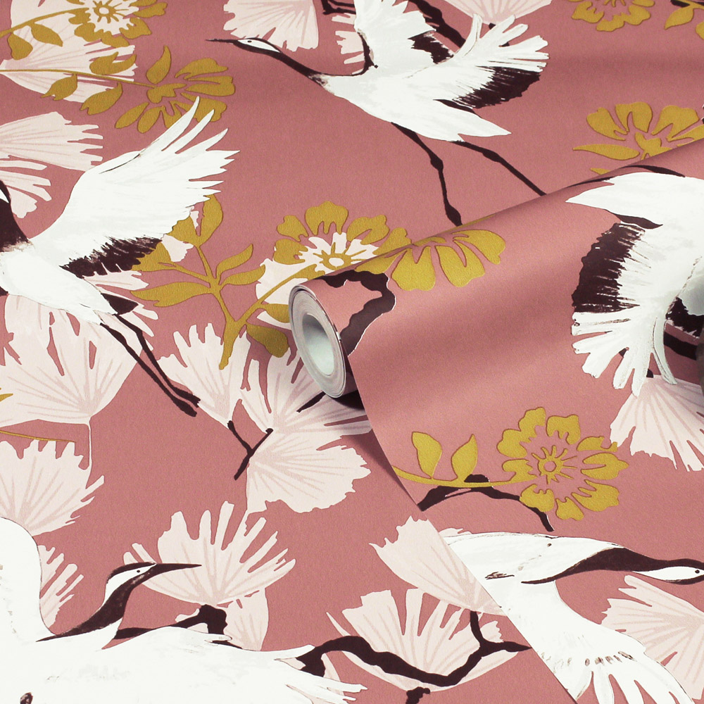 furn. Demoiselle Tropical Blush Matte Wallpaper Image 2
