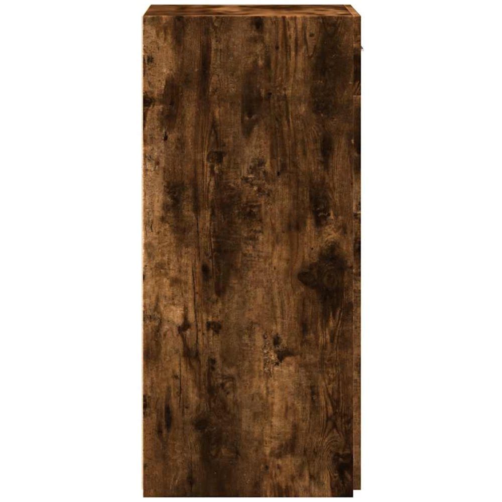 vidaXL Single Door Single Drawer Smoked Oak Sideboard Image 5