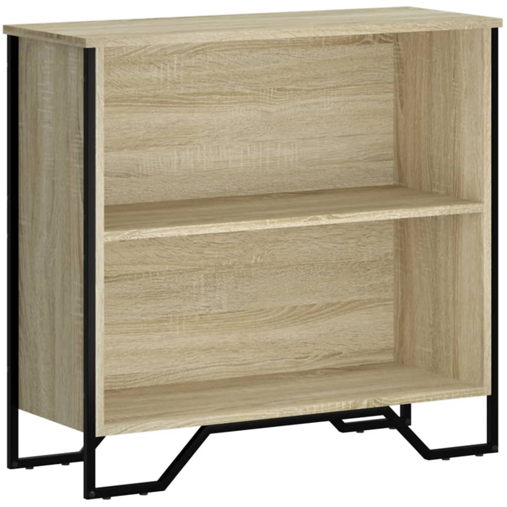 vidaXL 2 Shelf Sonoma Oak Bookcase Image 2