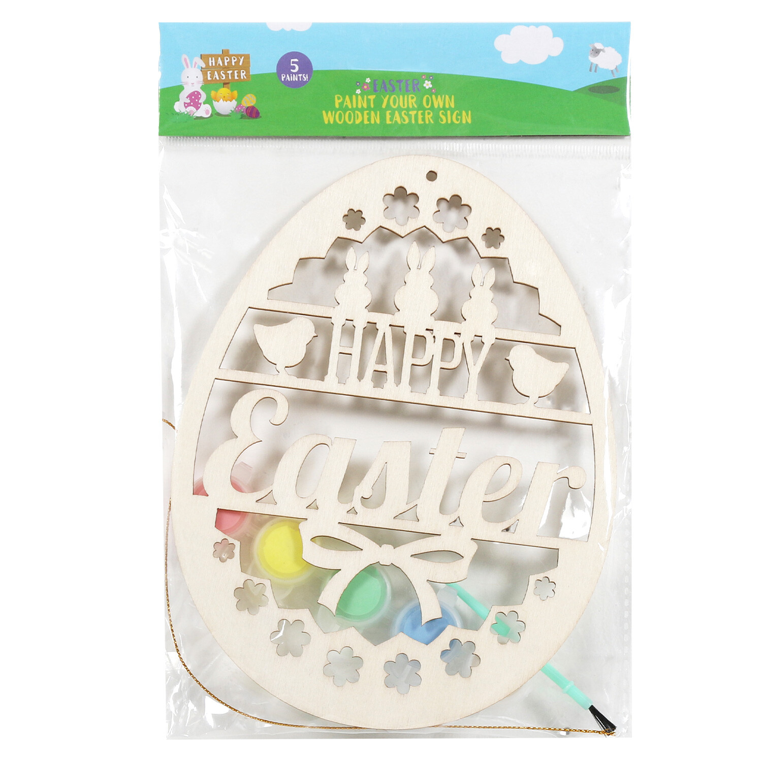 Paint Your Own Wooden Easter Sign Kit Image 2