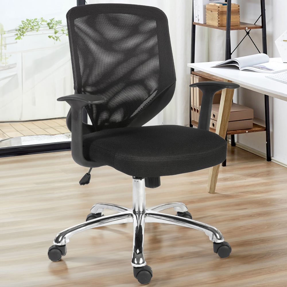 Teknik Nova Black Mesh Swivel Office Chair Image 1