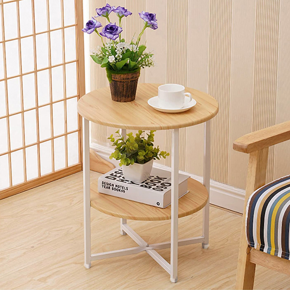 Living and Home 2 Tire Small Round Coffee Table Image 7