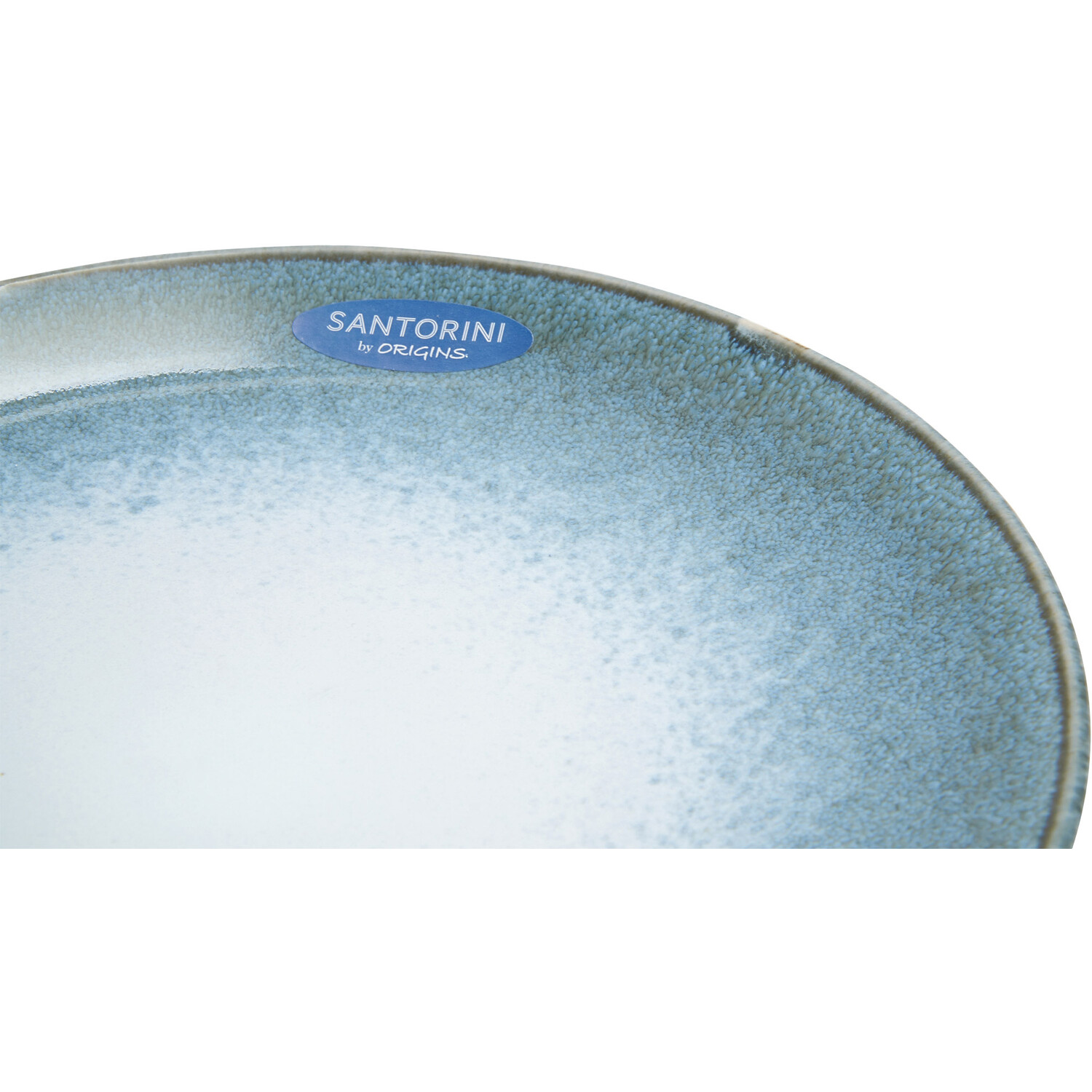 Origins Santorini Reactive Glaze Blue Dinner Plate Image 3